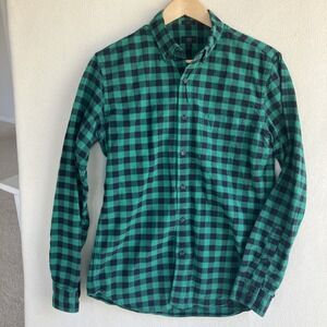 J Crew Mens Shirt  Preppy Slim Plaid Button Down Sz L Retro Old Money Ivy League